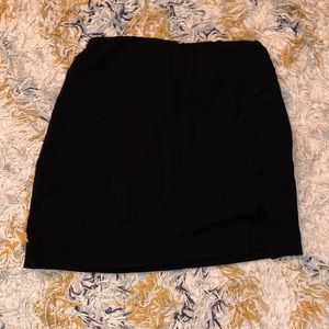 Black mini skirt